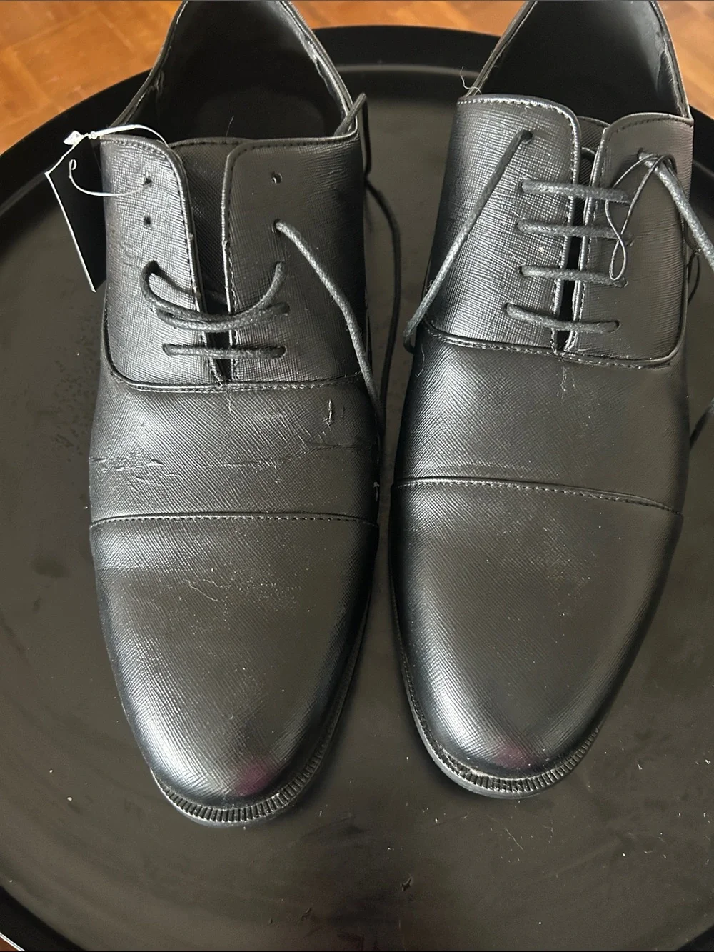 Tahari Men's Black Lace-Up Oxford Dress Shoes